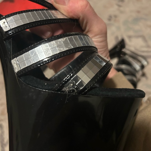 Pleaser Black and Silver Platform Heels - Picture 6 of 8